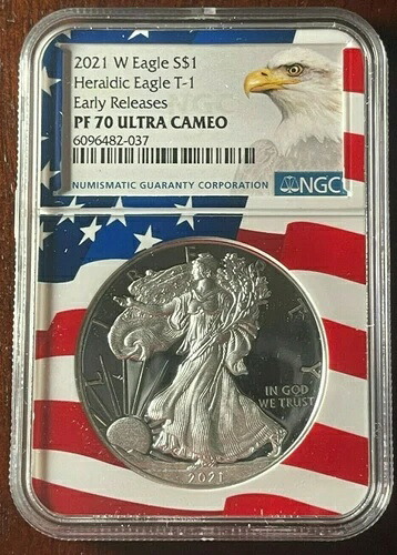 2021W NGC PF 70 ウルトラカメオ ER プルーフ アメリカンシルバーイーグル（フラッグコア入り） 73,205円
