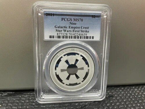 2021年 ニウエ $2 スター・ウォーズ 銀河帝国紋章 PCGS MS 70 ファースト・ストライク