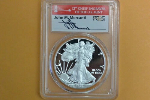 2017-S シルバーイーグル PCGS PR70 DCAM ジョン・マーカンティ お祝いセット FDI