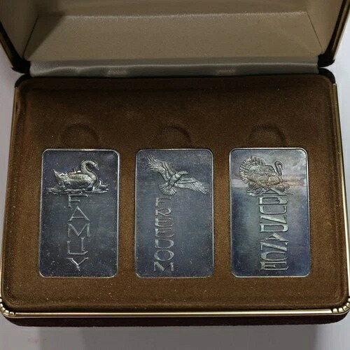 1オンス ファインシルバー SHERL JOSEPH WINTER シルバーバー 3ピース ヴィンテージセット