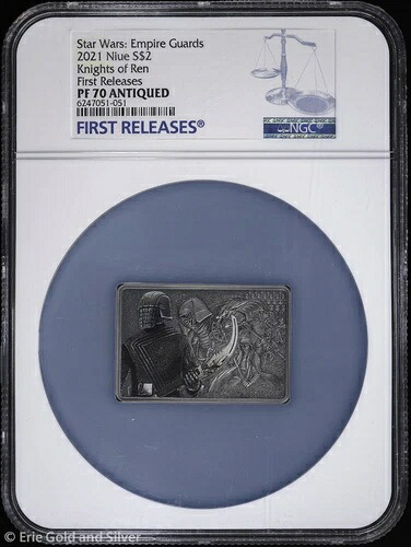 2021年 ニウエ スターウォーズ レン騎士団 1オンス 2ドル銀貨 NGC PF 70 初版