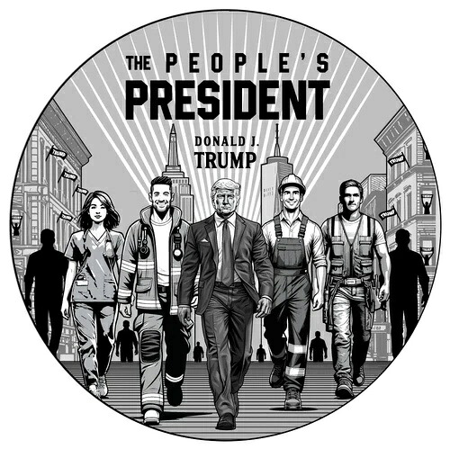 1オンスシルバートランプラウンドコイン人民大統領-