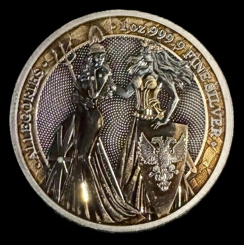 2019年 ブリタニア＆ゲルマニア 1オンス .999 銀貨（銅トーン）