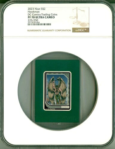 2023年 ニウエ S$2 DCコミックス トレーディングカード コイン ホークマン 225/250 NGC PF70 ウルトラカメオ