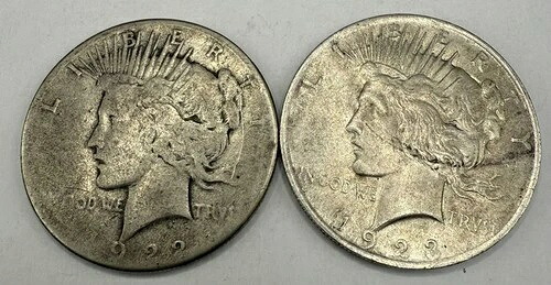 1922年および1923年平和銀貨ロット米国造幣局