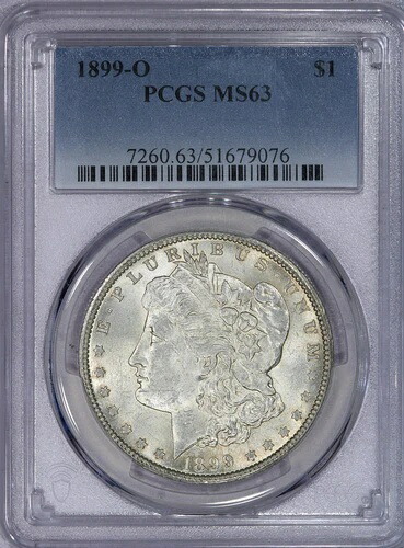 1899年-O モーガンシルバードル $1 PCGS MS63-