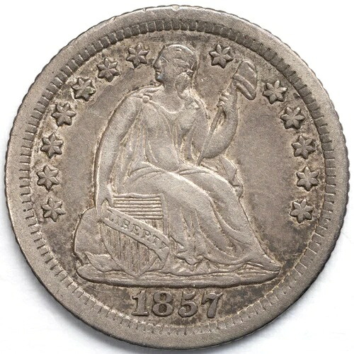 1857-O シーティングリバティシルバーハーフダイム（エクストリームファイン）（XF） - ニューオーリンズ造幣局 39,325円
