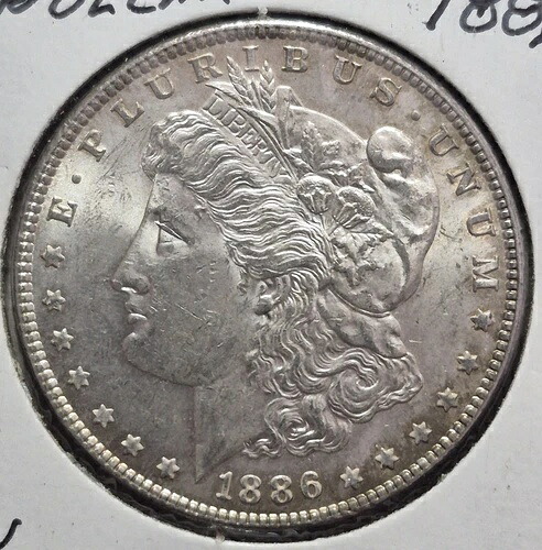1886年 P モルガン・ダラー BU - 未使用 HRKE