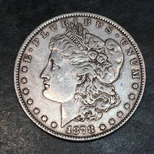 1878年 7 TF 1879年モルガン・ダラーの裏面 - 高品質スキャン #N670