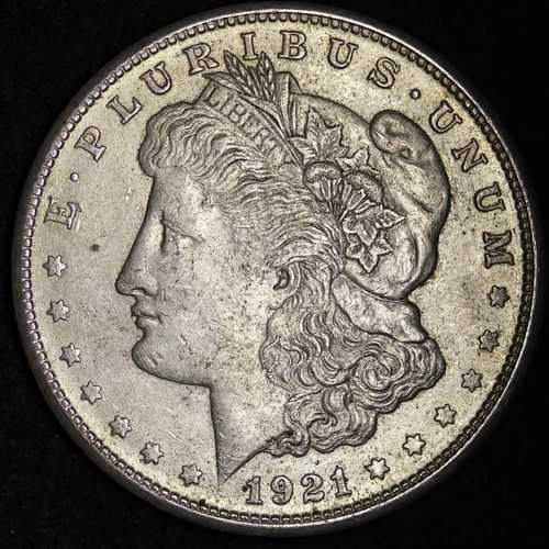 1921-S モルガン銀貨 XF / AU 90% 銀！送料無料