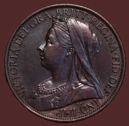 ???? 1900年イギリス発行の1ペニー外国硬貨（未使用） 56,100円