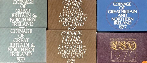 イギリス、アイルランド プルーフセット 6枚セット 1978年(2)、1979年(2)、1977年、1970年
