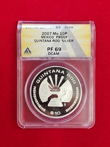 2007年 10ペソ メキシコ プルーフ キンタナロー アナックス Pf69dcam