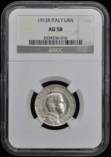 1912R イタリア リラ NGC AU58