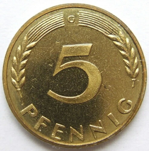 コイン ドイツ連邦共和国 5 ペニヒ 1967 G IN