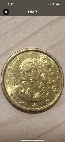 2019 イタリア 10 セント ユーロ コイン
