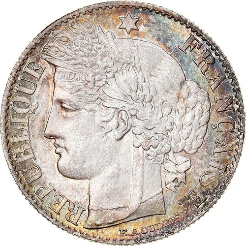 [#867391] コイン、フランス、セレ、50 サンタイム、1895 年、パリ、MS、シルバー、KM:834.1