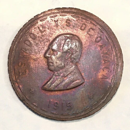 1915 オアハカ メキシコ革命 20 センタボ - 表示されているのと全く同じコイン #R131
