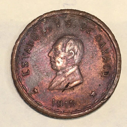 1915年オアハカ・メキシコ革命20センタボ - 実物コイン #R132 48,180円