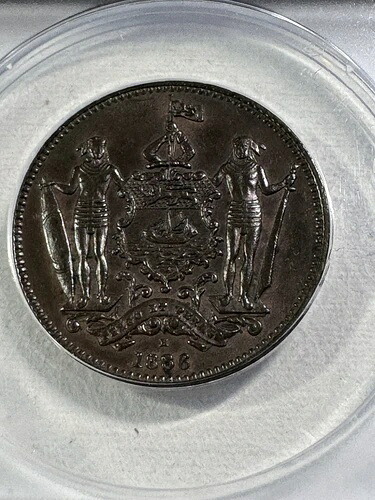 1886-H 英国北ボルネオ 1セント ANACSによるMS 62 BN評価