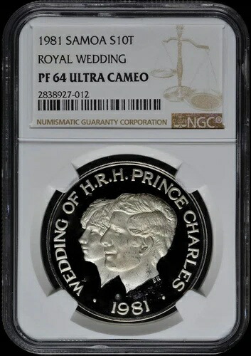 :1981 S$10-タラ サモア NGC PR 64 UC チャールズ皇太子のロイヤル ウェディング KM#44 レア R8