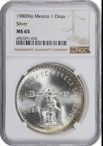 ? 1980年 モナコ メキシコ 1オンザ シルバーコイン - NGC MS65 - BU GEM