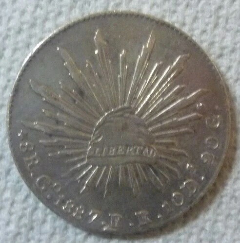 1887 Go RR - メキシコ - 8 レアル - グアナファト - シルバークラウン - ハイグレード 48,840円