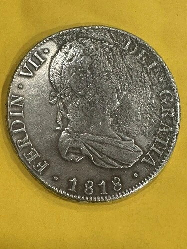 1818年 ポトシ 8レアル フェルディナンド7世 スペイン植民地銀貨 48,840円