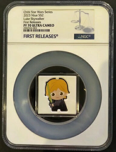 2023年 NIUE 1オンス シルバー $2 スターウォーズ チビ ルーク スカイウォーカー NGC PF70 ウルトラカメオ FR