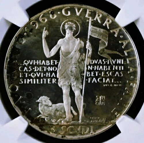 1968年 マルタ騎士団 3 SCUDI 聖ヨハネと復活の子羊 FAO NGC PF 67 ウルトラカメオ