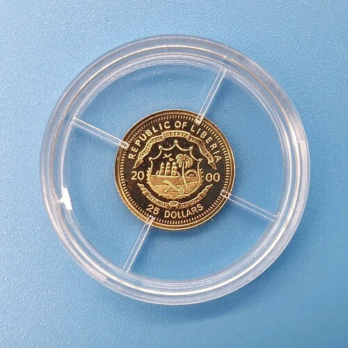 リベリア共和国 2000年 25ドル金貨 ナポレオン・ボナパルト記念発行 44,330円
