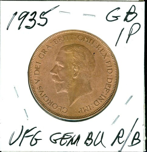 1935年 英国製 ペニー 最高級 ジェム BU R/B レア *