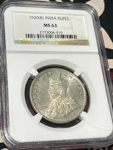1920 Bルピー イギリス領インド ??NGC MS 63???? ボンベイミント ??美しい