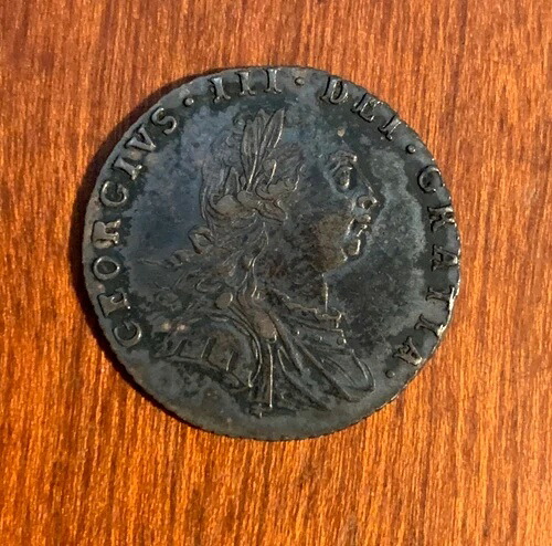 イングランド ジョージ3世 1787年 6ペンス/6ペンス銀貨、ほぼ未流通