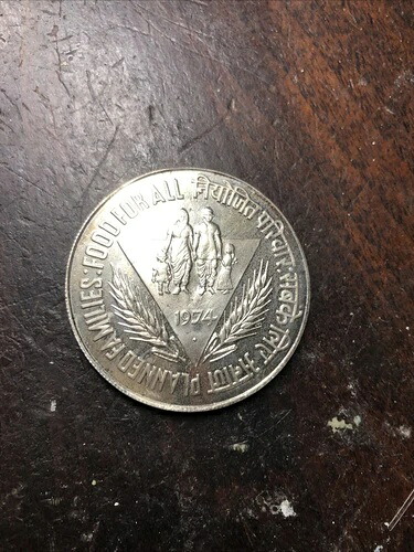 1974年 プルーフ 50ルピー プルーフ銀貨 インドコイン
