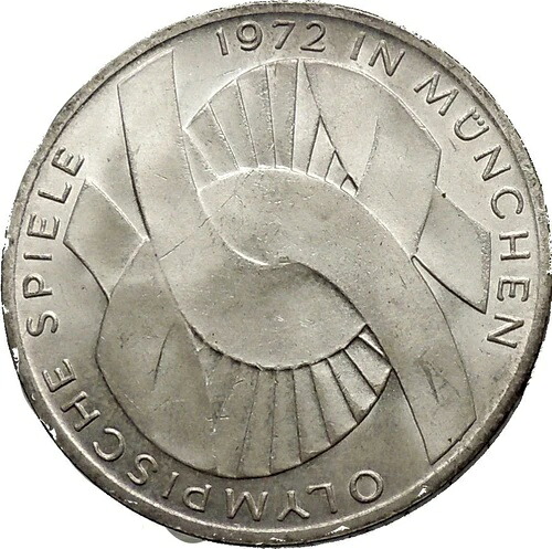 1972年 ドイツ ミュンヘン夏季オリンピック シュライフェ 10マルク銀貨 i52438