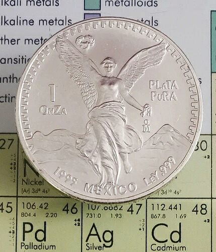 1995 1 ONZA LIBERTAD PLATA PURA UNC BU 必見