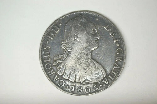 ペルー: Charles IV 8 Reales 1805 LM-JP、リマミント、KM97