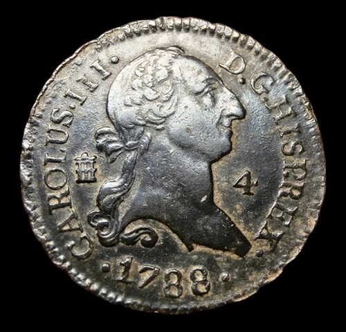1788年 素晴らしいコイン 古代海賊コブ難破船宝物 スペイン植民地時代