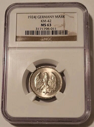 ドイツ ワイマール共和国 1924 J KM-42 シルバーマーク MS63 NGC｜WORLD RESOURCE【QUEEN店】