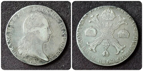 ??オーストリア 1795年頃 オーストリア領ネーデルラント クローネンターラー シルバー W50 KM62.1??｜WORLD RESOURCE【QUEEN店】