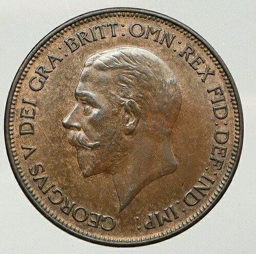 1928年 イギリス 英国 ジョージ5世 アンティーク オールド ペニーコイン i92755|WORLD RESOURCE【QUEEN店】