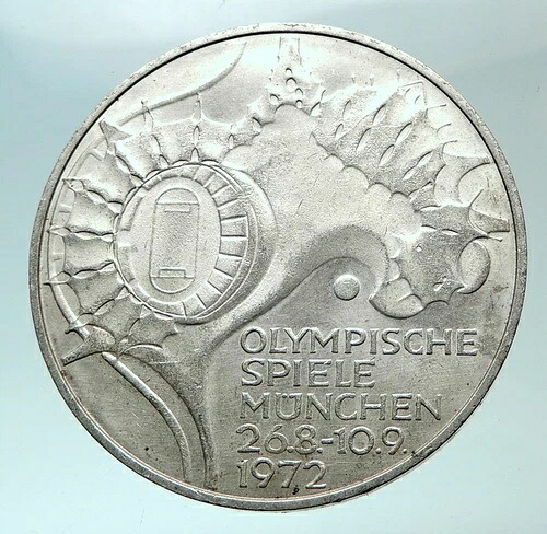 1972年 ドイツ ミュンヘン夏季オリンピックスタジアム 10マルク銀貨 i82143|WORLD RESOURCE【QUEEN店】