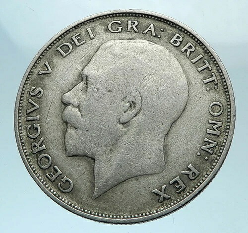 1922年 イギリス 英国 ジョージ5世 シルバー ハーフクラウン コイン i78182|WORLD RESOURCE【QUEEN店】