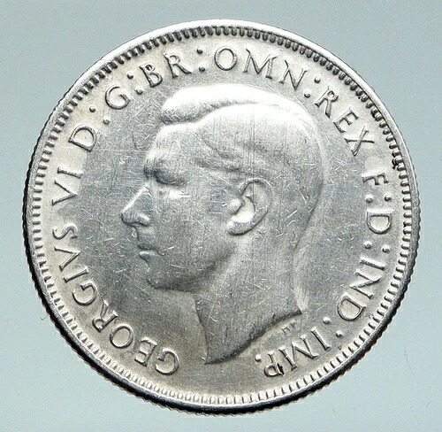 1943年 オーストラリア キングジョージ6世 カンガルー アンティーク シルバー フローリン コイン i91557｜WORLD RESOURCE【QUEEN店】