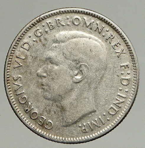 1941年 M オーストラリア ジョージ6世 カンガルー オールドヴィンテージ シルバー フローリンコイン i93521｜WORLD RESOURCE【QUEEN店】