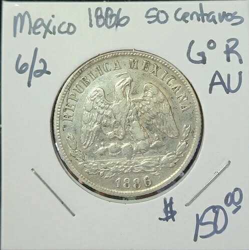 メキシコ 1886 50 センタボス GoR AU 6/2|WORLD RESOURCE【QUEEN店】