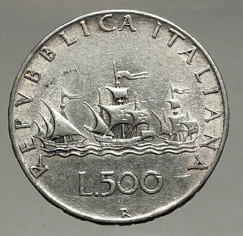 1961年 イタリア - クリストファー・コロンブス アメリカ発見 銀貨 イタリア製 i56731|WORLD RESOURCE【QUEEN店】
