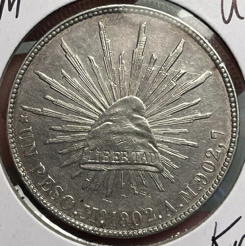メキシコ第二共和国 ロット 1902 年月日、1900 年月日 リバティ キャップ ペソ、BB5|WORLD RESOURCE【QUEEN店】