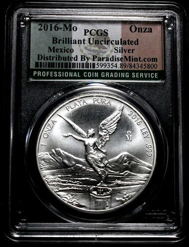 メキシコ 2016 ウナ オンザ プラタ プラ PCGS / BU/ UNC グレード。 A1-23-387|WORLD RESOURCE【QUEEN店】